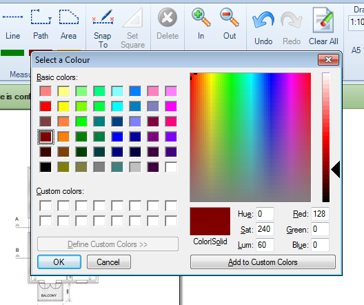 Colour dialog
