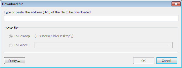 Download File dialog